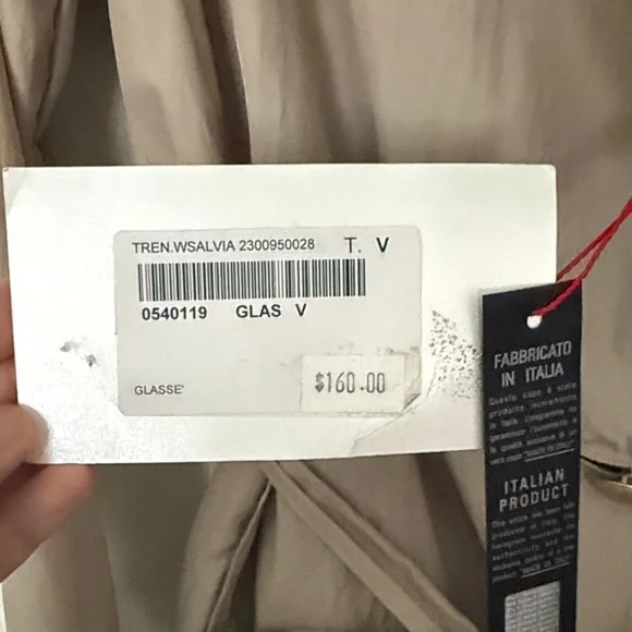 Italian Tan Trench Coat - Picture 5 of 8